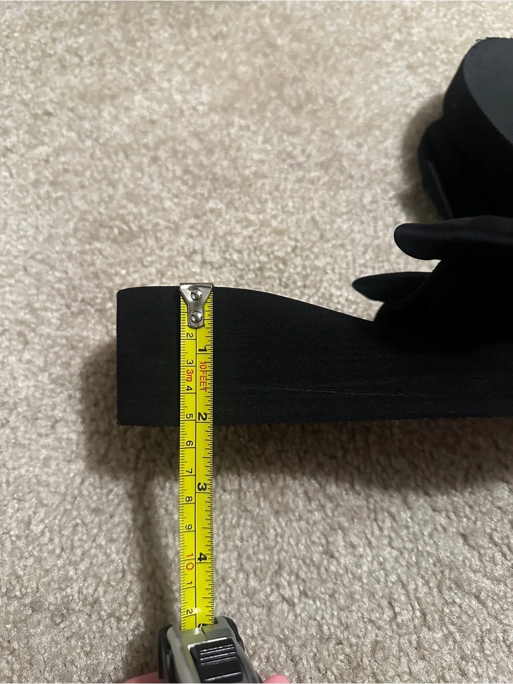 Black Platform Sandals with Bow Detail